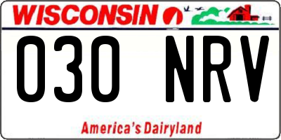 WI license plate 030NRV