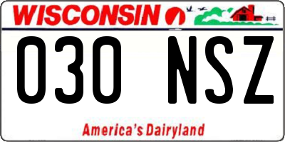 WI license plate 030NSZ