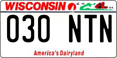 WI license plate 030NTN
