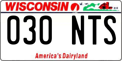 WI license plate 030NTS