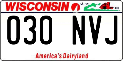 WI license plate 030NVJ