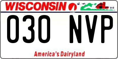 WI license plate 030NVP