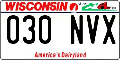 WI license plate 030NVX