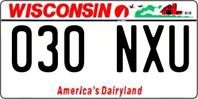 WI license plate 030NXU