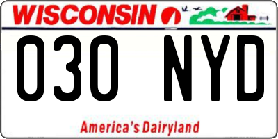 WI license plate 030NYD