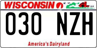 WI license plate 030NZH
