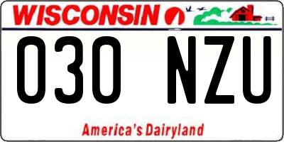 WI license plate 030NZU