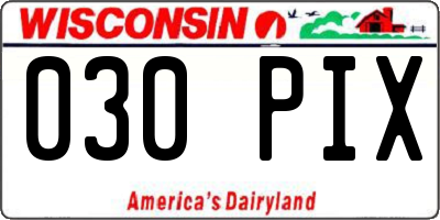 WI license plate 030PIX
