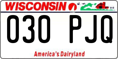 WI license plate 030PJQ