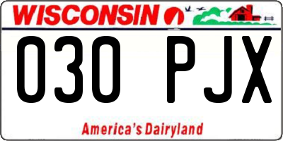 WI license plate 030PJX