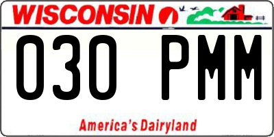 WI license plate 030PMM