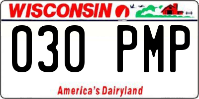 WI license plate 030PMP