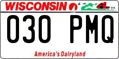 WI license plate 030PMQ