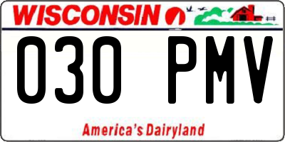 WI license plate 030PMV