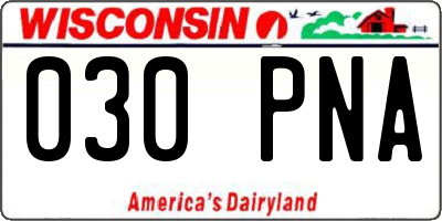 WI license plate 030PNA