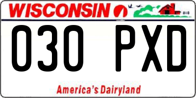 WI license plate 030PXD