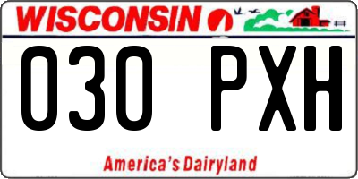 WI license plate 030PXH