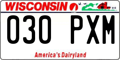 WI license plate 030PXM