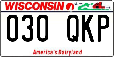 WI license plate 030QKP