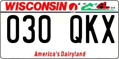 WI license plate 030QKX