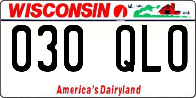 WI license plate 030QLO