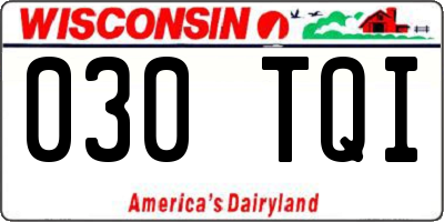 WI license plate 030TQI