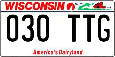 WI license plate 030TTG