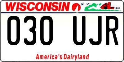WI license plate 030UJR