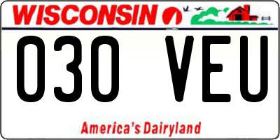 WI license plate 030VEU