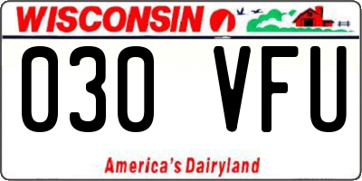 WI license plate 030VFU