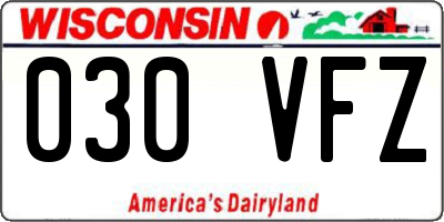 WI license plate 030VFZ