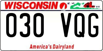 WI license plate 030VQG