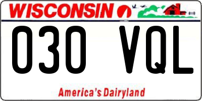 WI license plate 030VQL