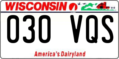 WI license plate 030VQS