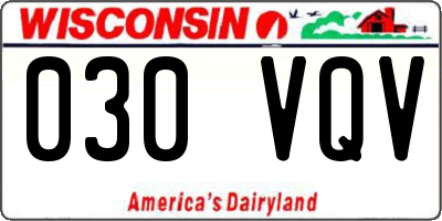 WI license plate 030VQV
