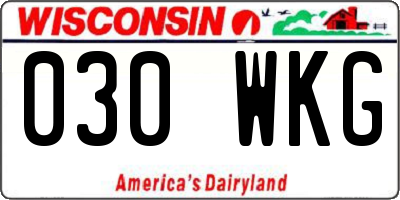 WI license plate 030WKG