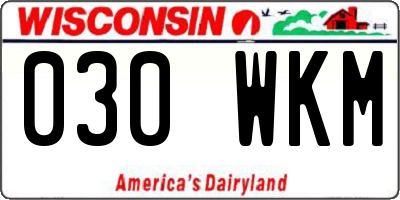 WI license plate 030WKM