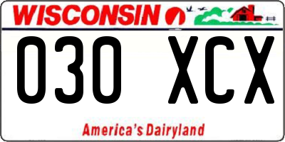 WI license plate 030XCX