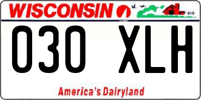 WI license plate 030XLH