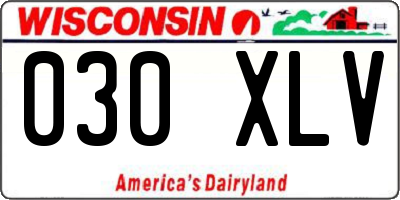 WI license plate 030XLV