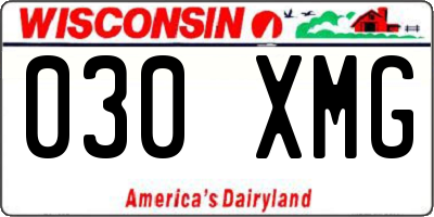 WI license plate 030XMG