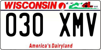 WI license plate 030XMV