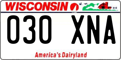 WI license plate 030XNA