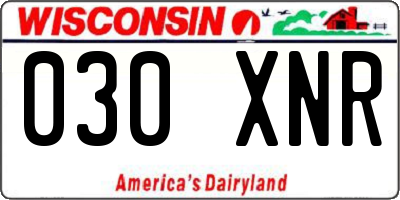 WI license plate 030XNR