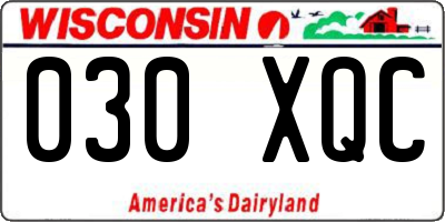 WI license plate 030XQC