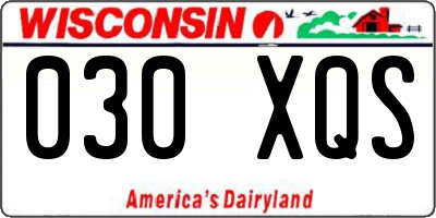 WI license plate 030XQS