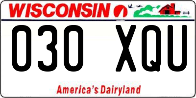 WI license plate 030XQU