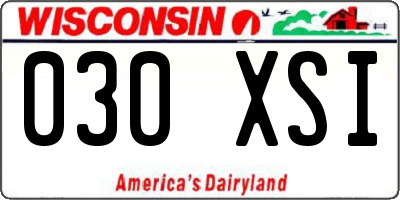 WI license plate 030XSI