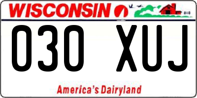 WI license plate 030XUJ