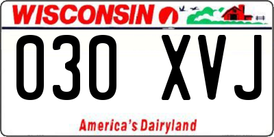 WI license plate 030XVJ